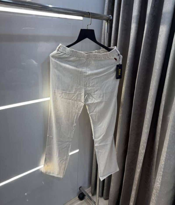 Ralp  Lauren. Cream Premium Pure Linen Trouser