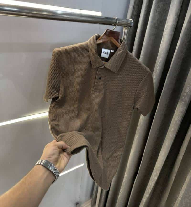 Zar a Brown Premium Knitted Classic Polo T-Shirt With Bo-X Packing