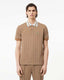 Lacost e Beige Embroidery Logo Premium Polo T-Shirt