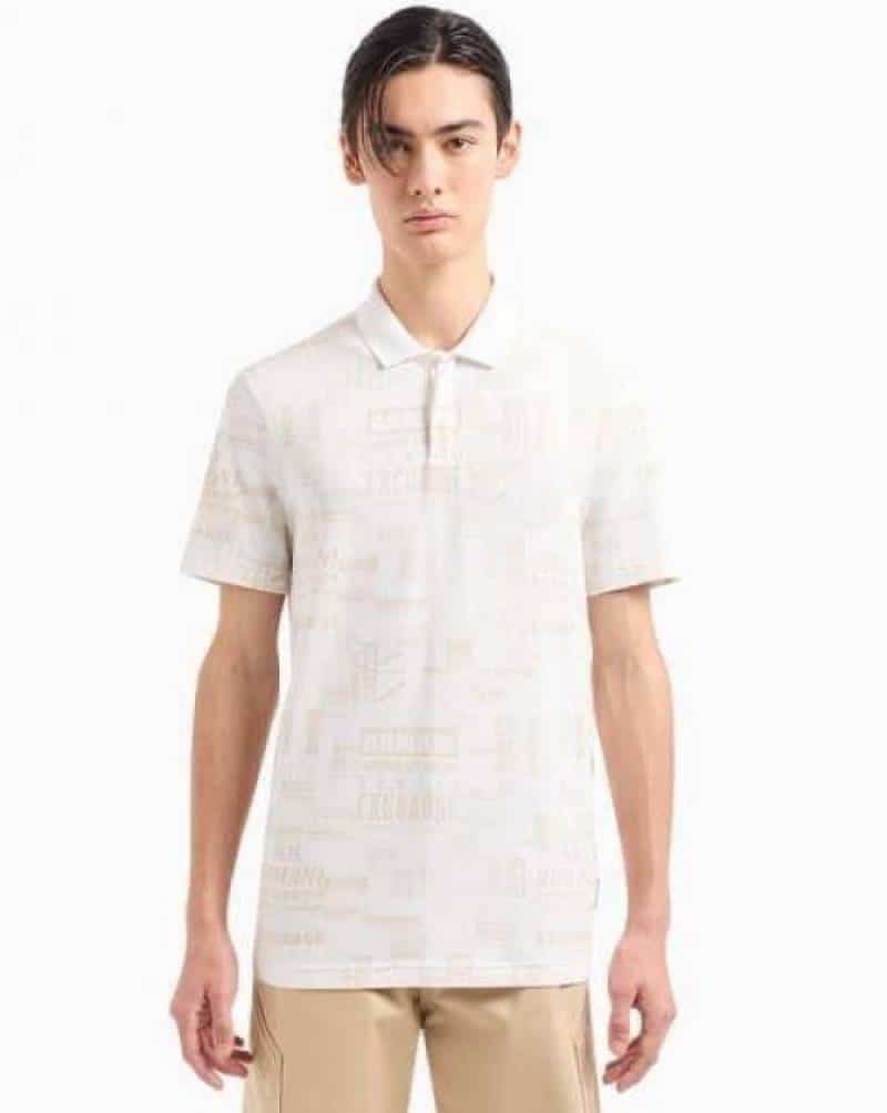 Arman i Exchange White Printed Premium Polo T-Shirt