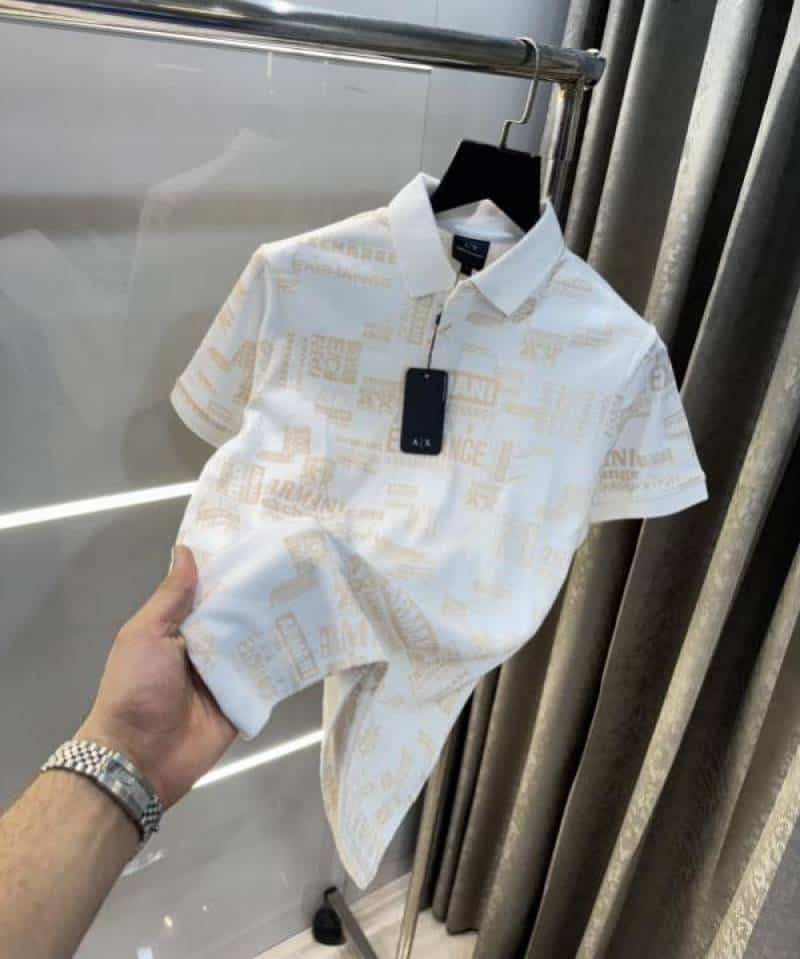 Arman i Exchange White Printed Premium Polo T-Shirt