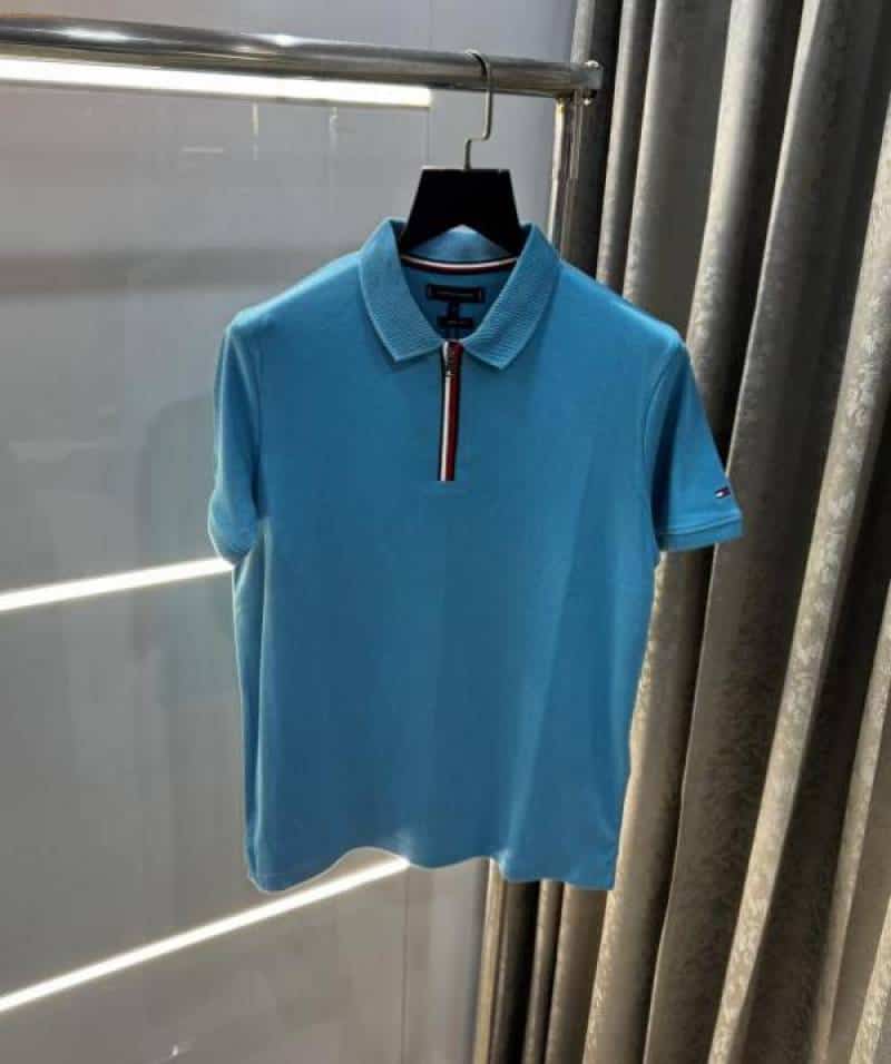 Tommy  Hilfiger English Blue Embroidery Work Premium Polo T-Shirt Secondary image