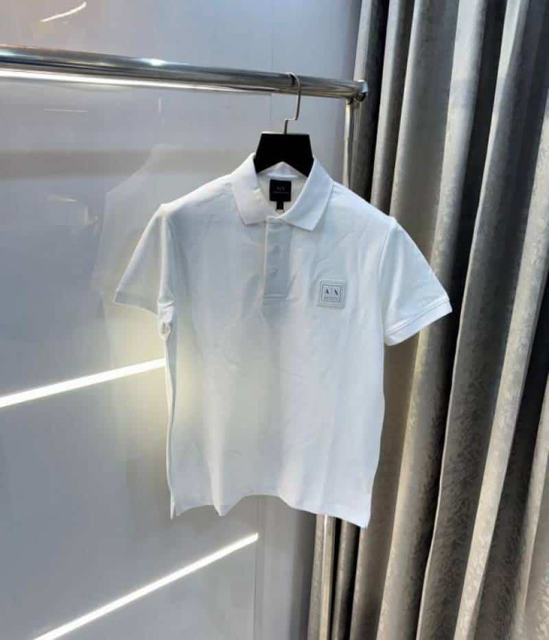 Arman i Exchange White Patch Logo Imported Polo T-Shirt Secondary image