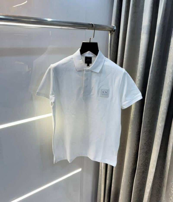 Arman i Exchange White Patch Logo Imported Polo T-Shirt