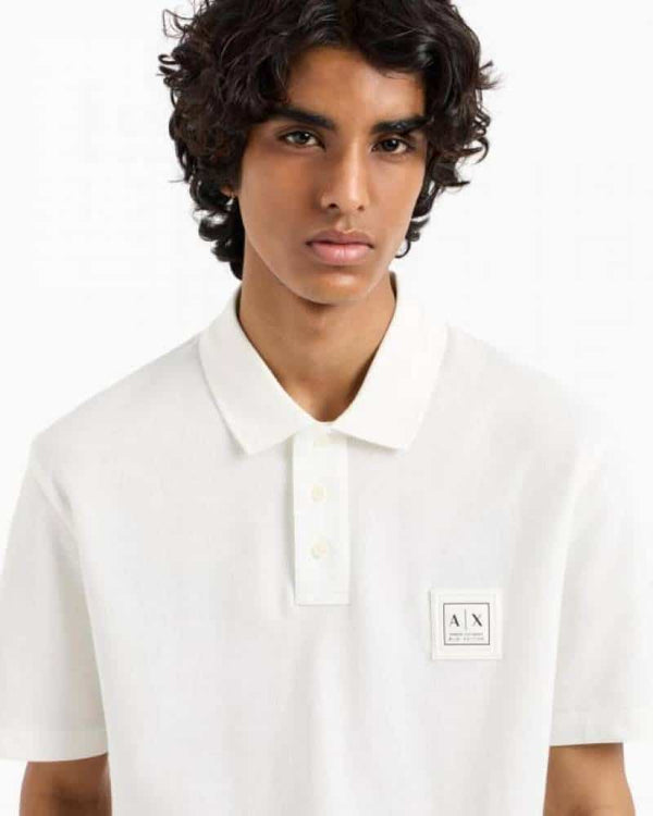 Arman i Exchange White Patch Logo Imported Polo T-Shirt