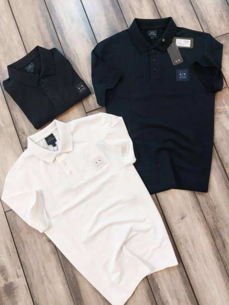 Arman i Exchange White Patch Logo Imported Polo T-Shirt