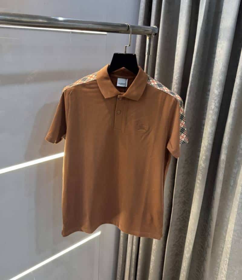 Burberr y Brown Shoulder Look Premium Polo T-Shirt