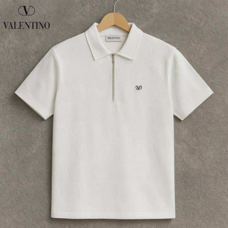 Valentin o white MonogR...4M Imported Luxury Polo T-Shirt Main image