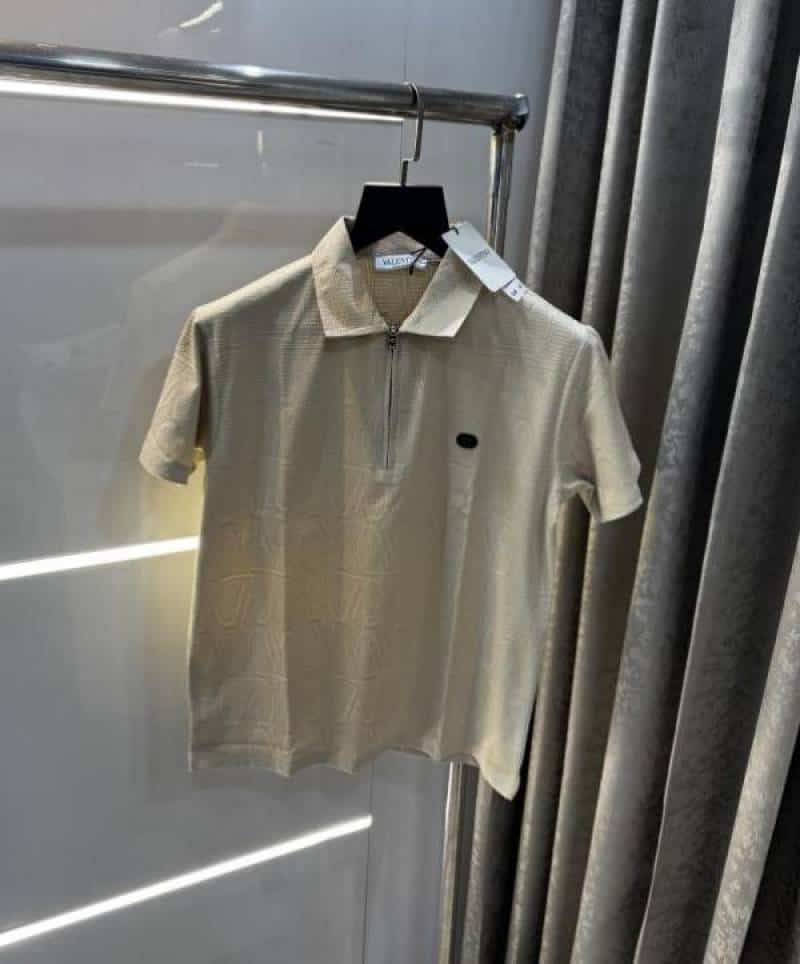 Valentin o Cream MonogR..aM Imported Luxury Polo T-Shirt Secondary image
