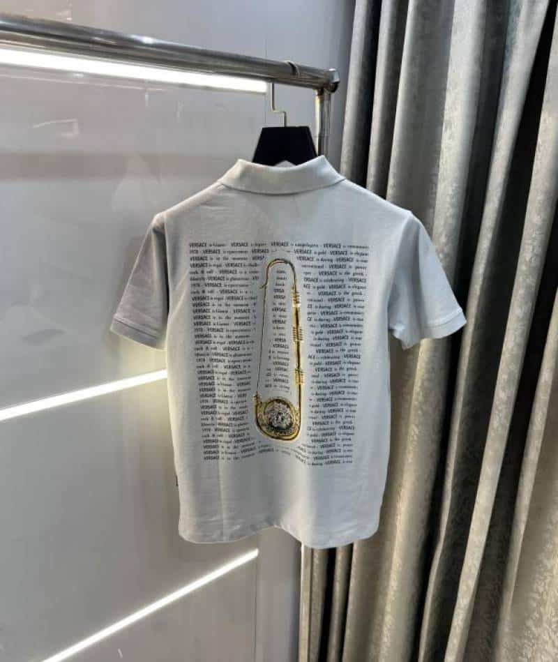 VErsace  Couture Grey Back Print Imported Polo T-Shirt Main image