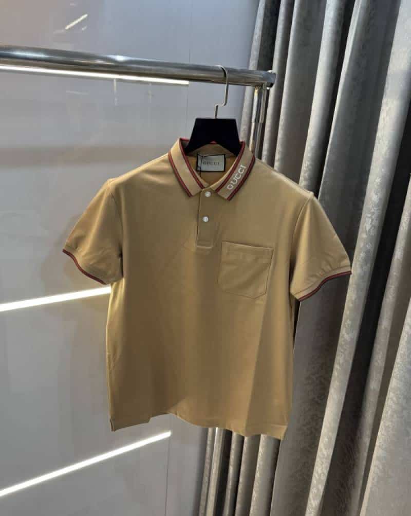 Gucc i Beige Imported Polo T-Shirt