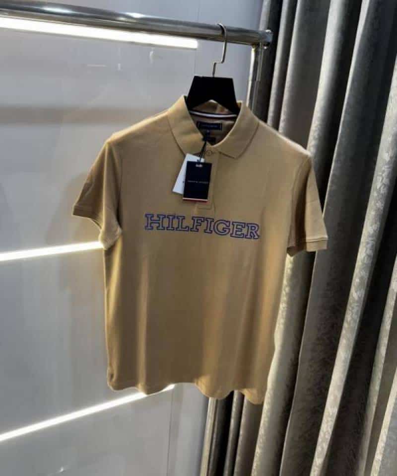 Tommy Hilfige r Beige Logo Work Premium Polo T-Shirt Main image