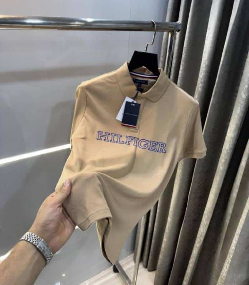 Tommy Hilfige r Beige Logo Work Premium Polo T-Shirt Secondary image