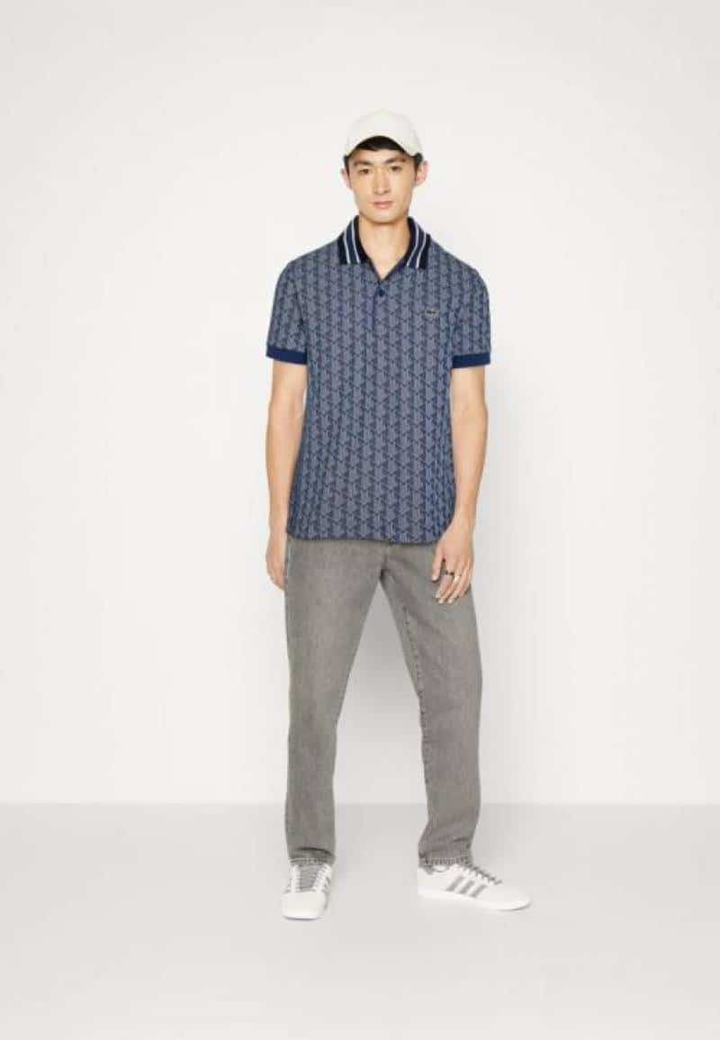 Lacost e Navy Blue Embroidery Logo Premium Polo T-Shirt Main image