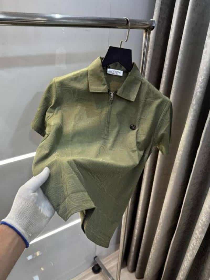 Valentin o Olive MonogrAm Imported Luxury Polo T-Shirt Main image