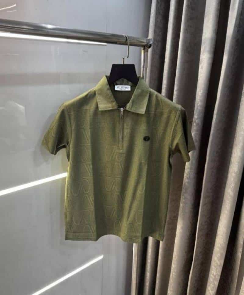 Valentin o Olive MonogrAm Imported Luxury Polo T-Shirt Secondary image