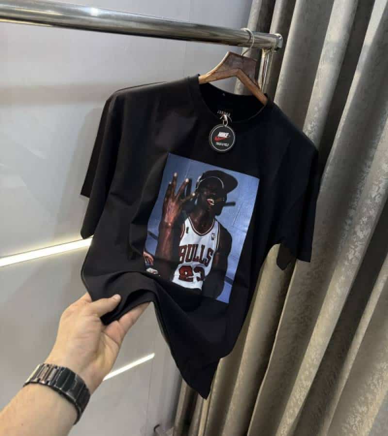 Air Jordan Black Printed Imported Oversized T-Shirt Main image