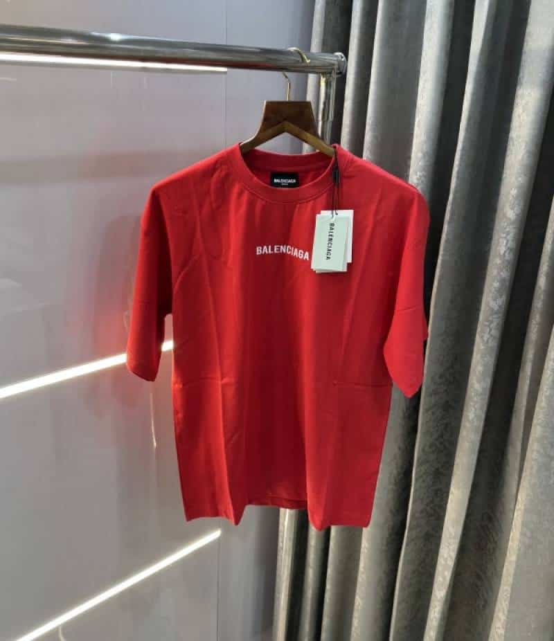 Balenciaga Red Back Print Designer Imported Oversized T-Shirt Main image
