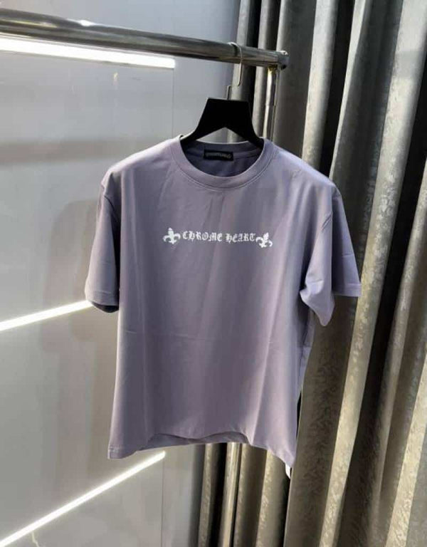 Chrome Hearts Purple Back Print Imported  oversized T-Shirt