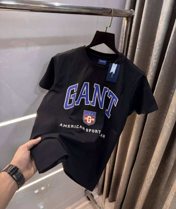 Gan t Black Logo Print Premium Classic T-Shirt