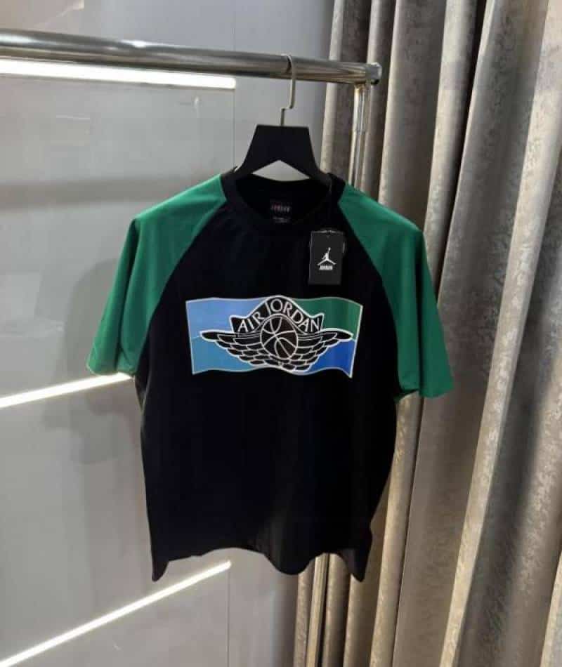 Air Jordan Black Logo Print Imported T-Shirt Secondary image