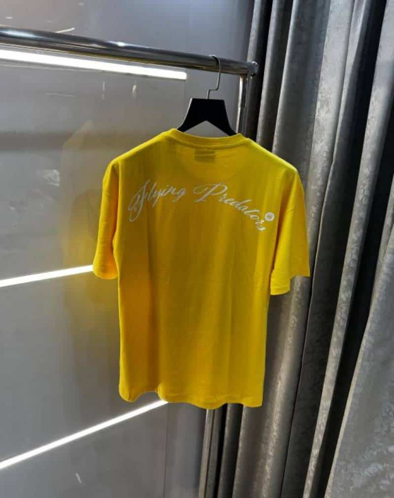 Bluorang Yellow Eagle EmBosS..ed Print Imported Oversized T-Shirt Secondary image