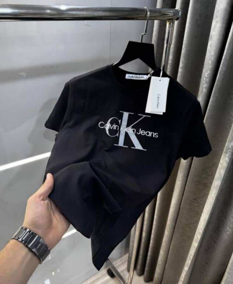 Calvin Klei n Black Reflective Logo Print Premium T-Shirt Secondary image
