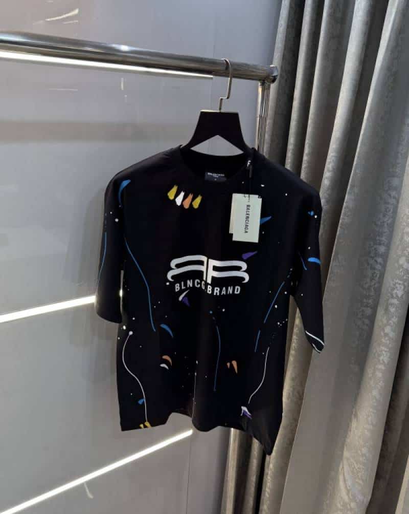 Balenciag a Black Printed Designer Imported Oversized T-Shirt