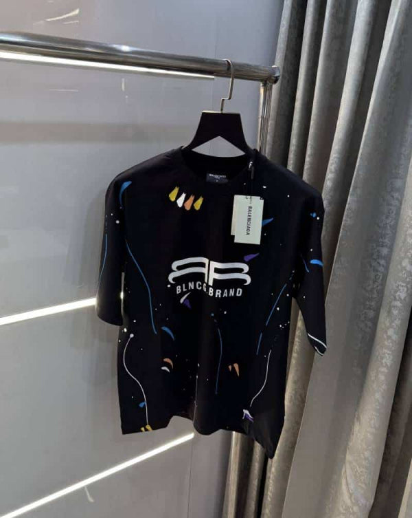 Balenciag a Black Printed Designer Imported Oversized T-Shirt