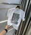 Balenciag a White logo Print Premium T-shirt