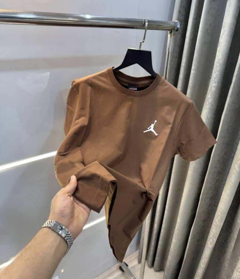 @!r JoRdAn Brown Back Embroidery Imported T-Shirt Main image