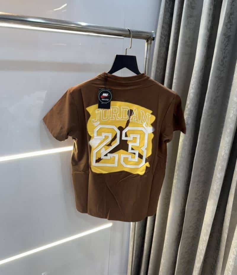 @!r JoRdAn Brown Back Embroidery Imported T-Shirt Secondary image