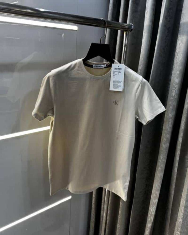 Calvin. Klein Cream Back Print Premium T-Shirt