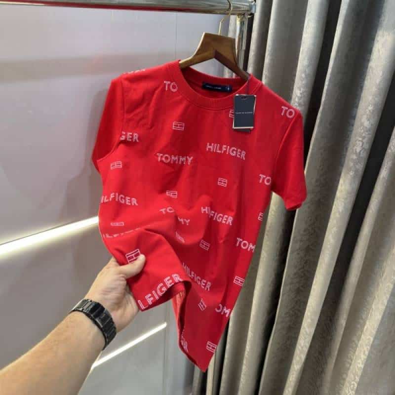 Tommy Hilfiger Red All Over Print Premium T-shirt Secondary image