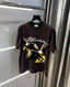 Bluoran g  Brown Eagle Embo$sed Print Imported Oversized T-Shirt
