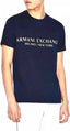Arman i exchange Navy Blue Logo Print Premium T-Shirt