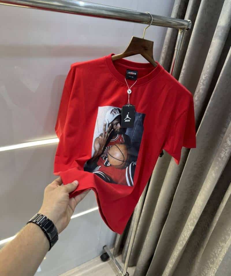 Air Jordan Red Printed Imported Oversized T-Shirt Main image