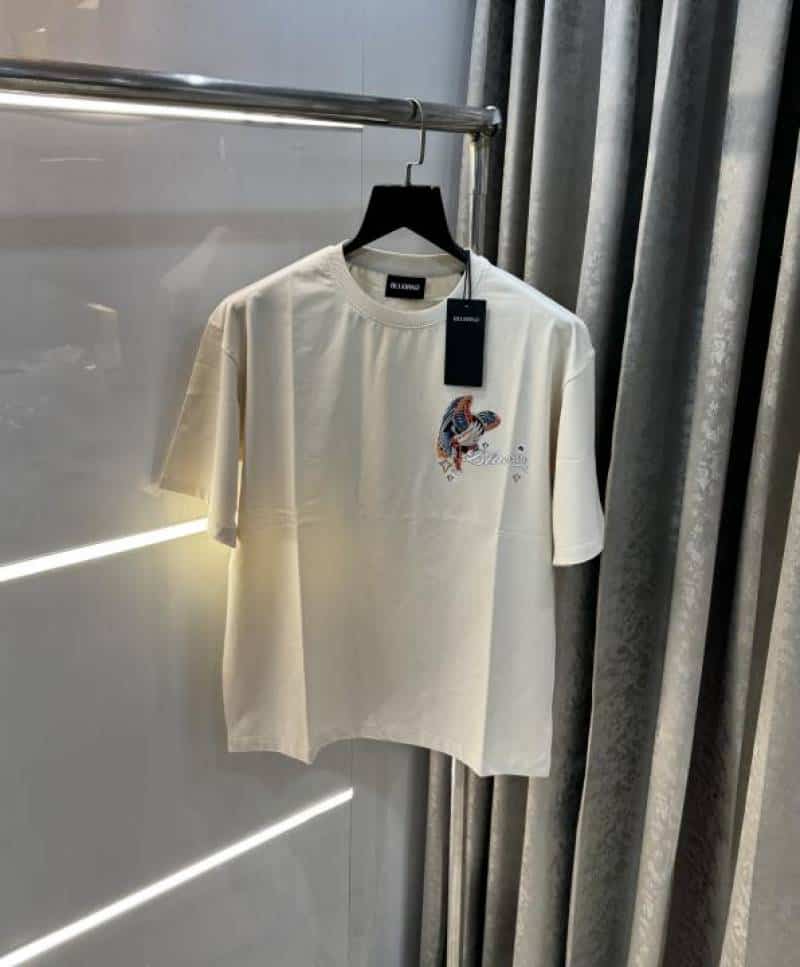 Bluoran g Cream EmBosSed Print Imported Oversized T-Shirt Main image