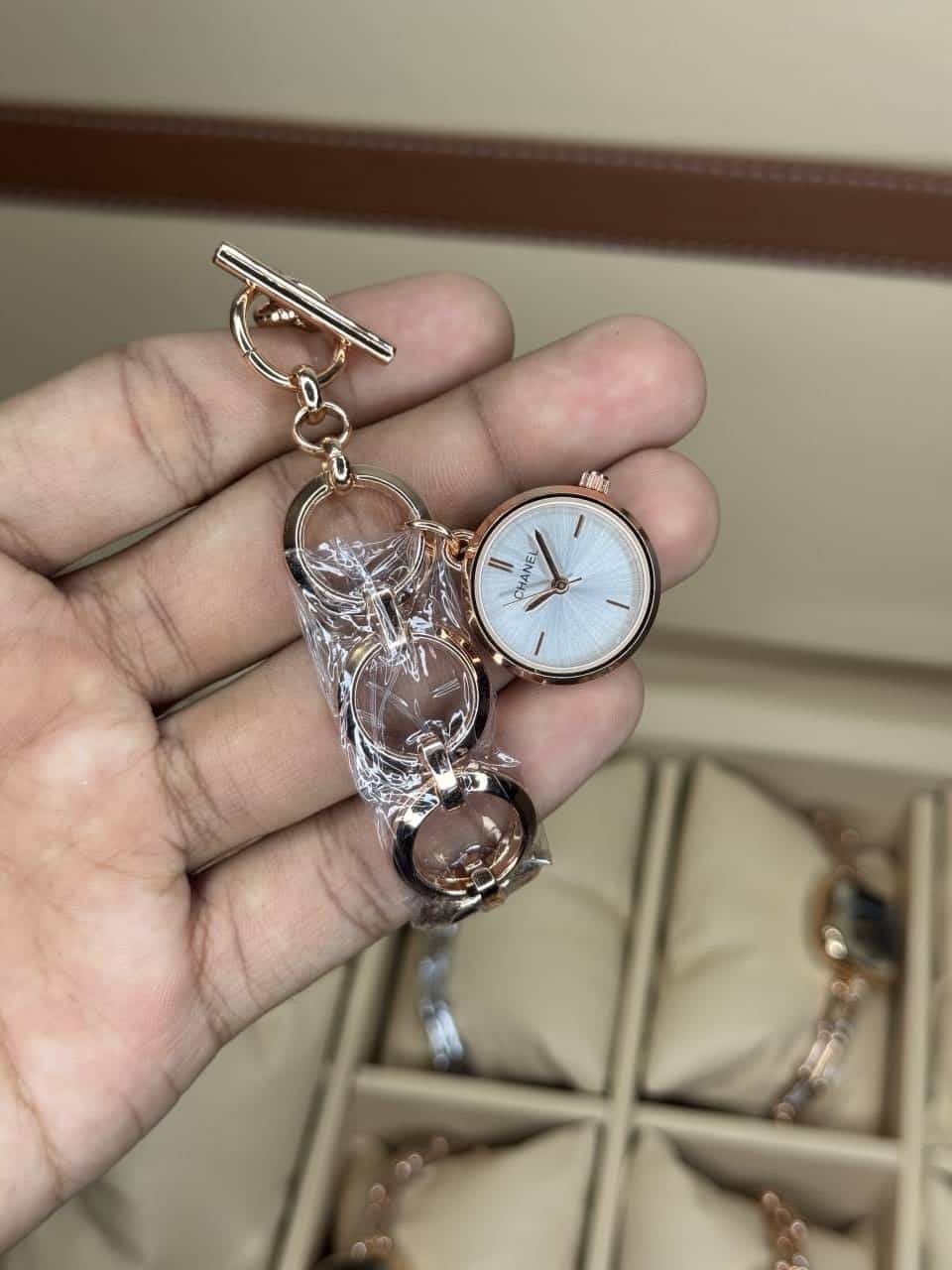 Chane L Bracelet Designer Copper White Premium Watch
