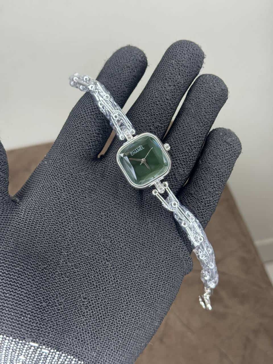 Chane L Silver Green Designer Premium Watch