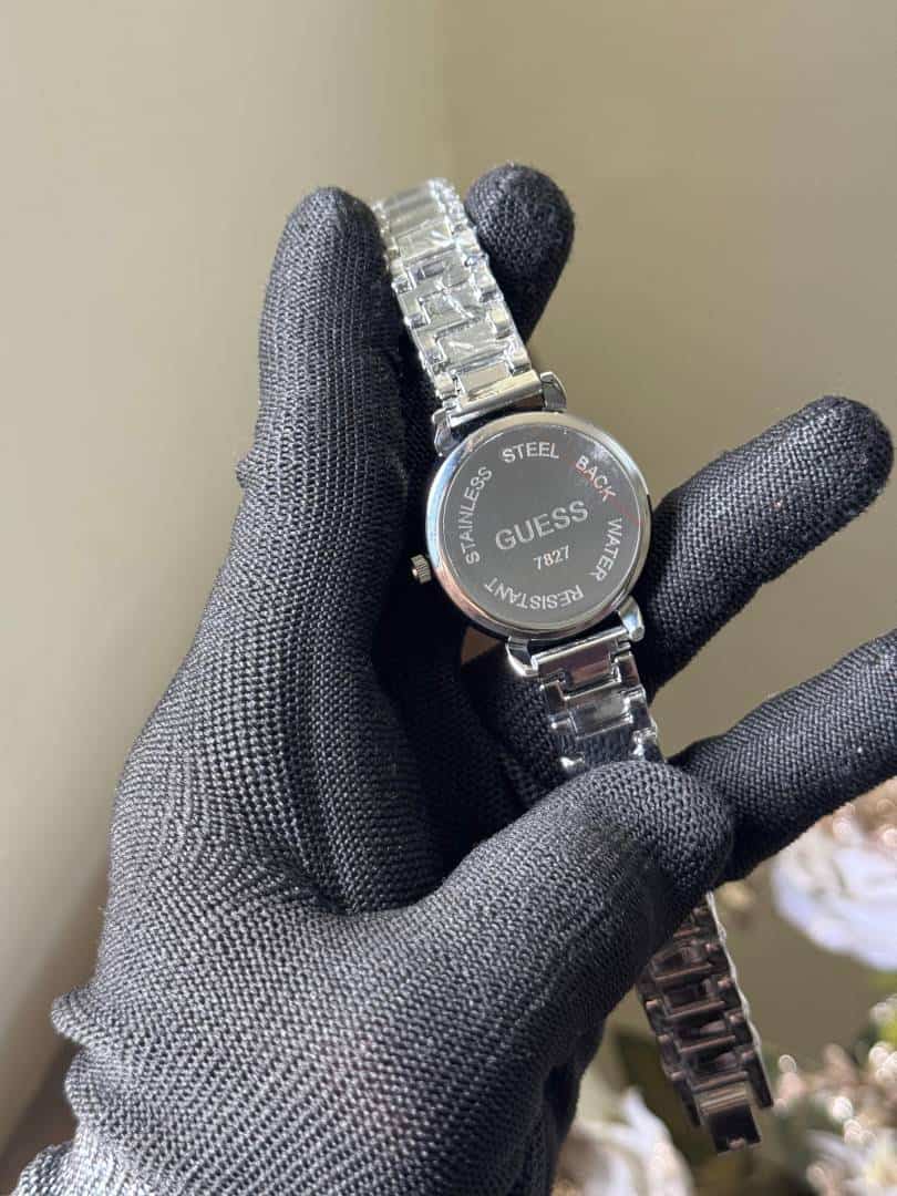 Guess Floral Silver Ladies Premium Watch