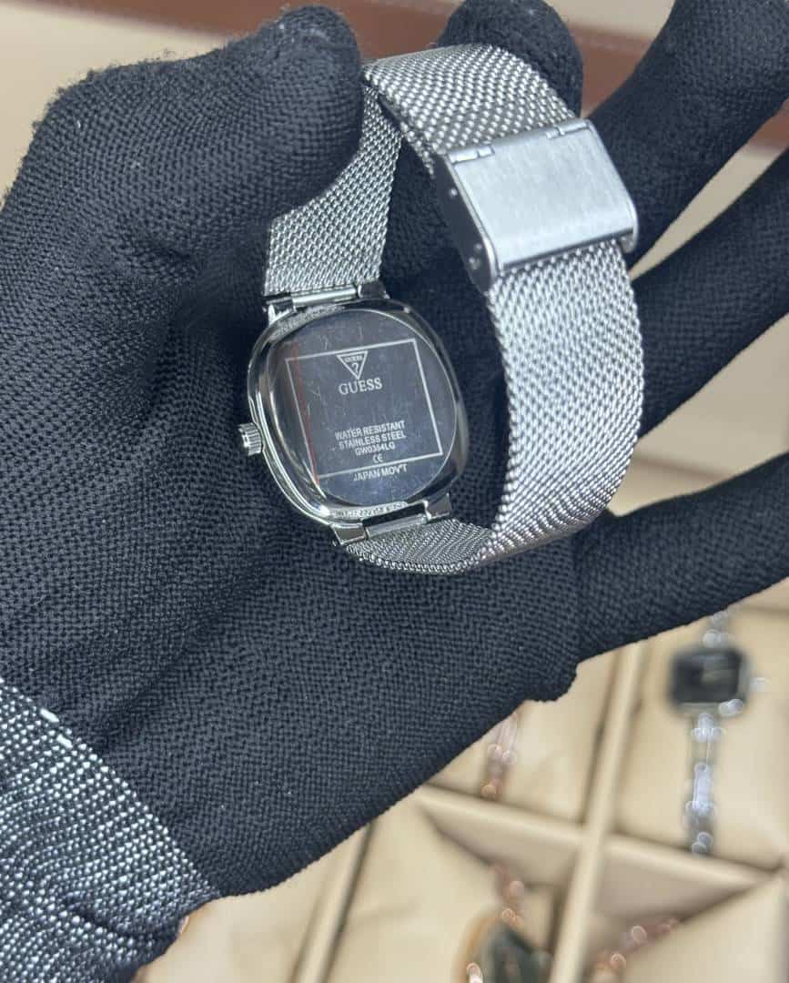 Gues s Silver Green Ladies Premium Watch