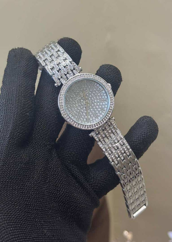 Michael Kor s Diamond Silver Premium Watch