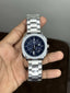 Fossi l Silver Blue Dial Chronograph Metal Watch
