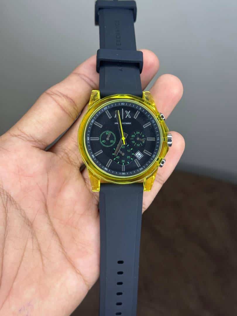 Arman i Exchang e Black-Neon Chronograph Premium Watch Main image