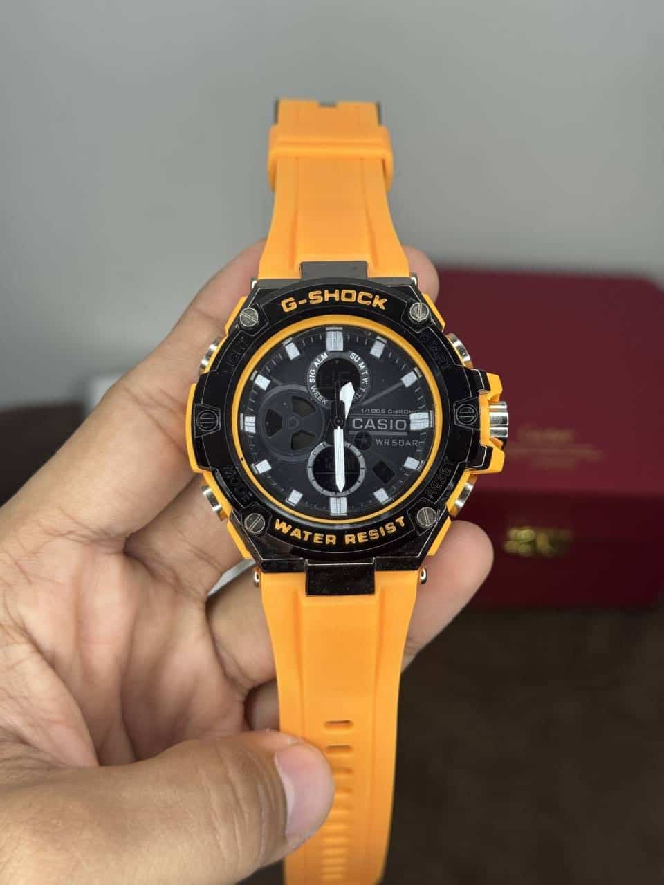Gshock Sport Orange Analog With Digital Premium Watch
