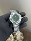 Oakle y Blade Silver Green Metal Premium Watch