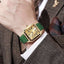Cartier Santos Dumont Green Leather Strap Quartz Watch