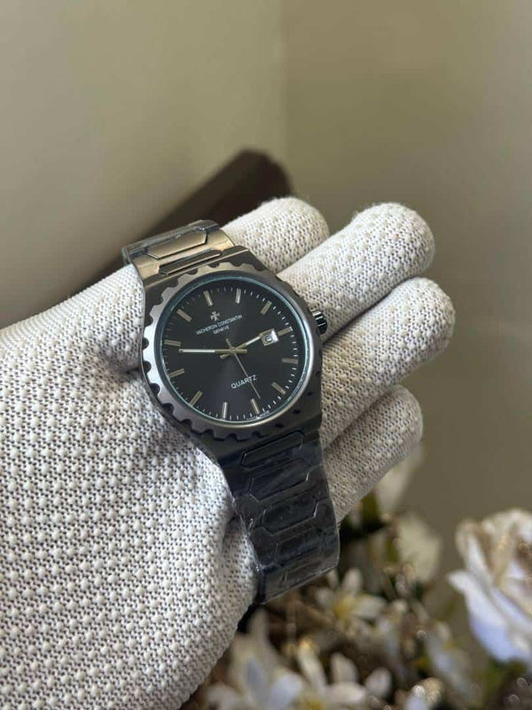 Vacheron Constantin Gunmetal Grey Quartz Premium Watch
