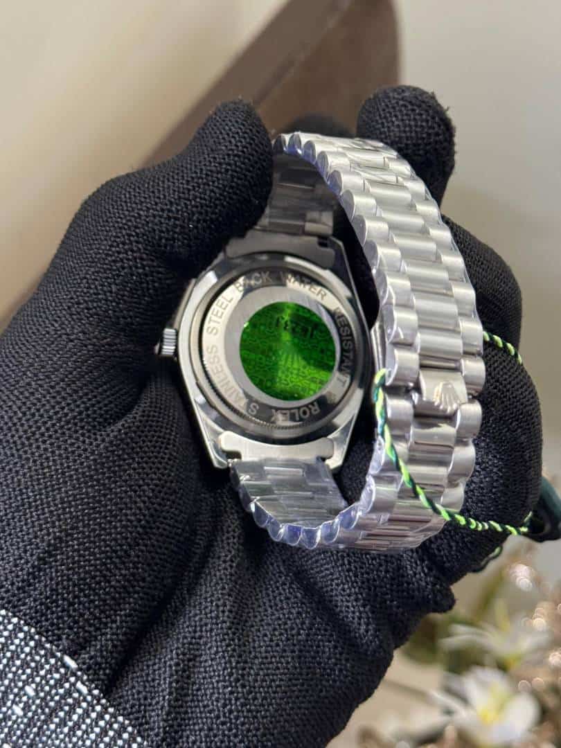 Role x Oyster Perpetual Day Date Blue Dial Metal Watch
